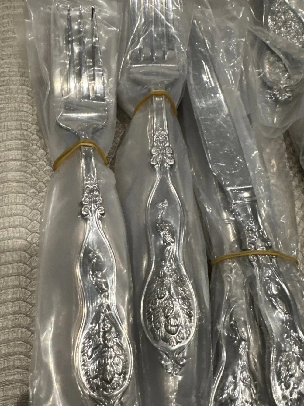 Wallace Peacock 45 Piece Service for 8 Stainless Steel 18/10 Flatware Set NEW